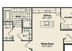First Floor 2 bed 2 bath